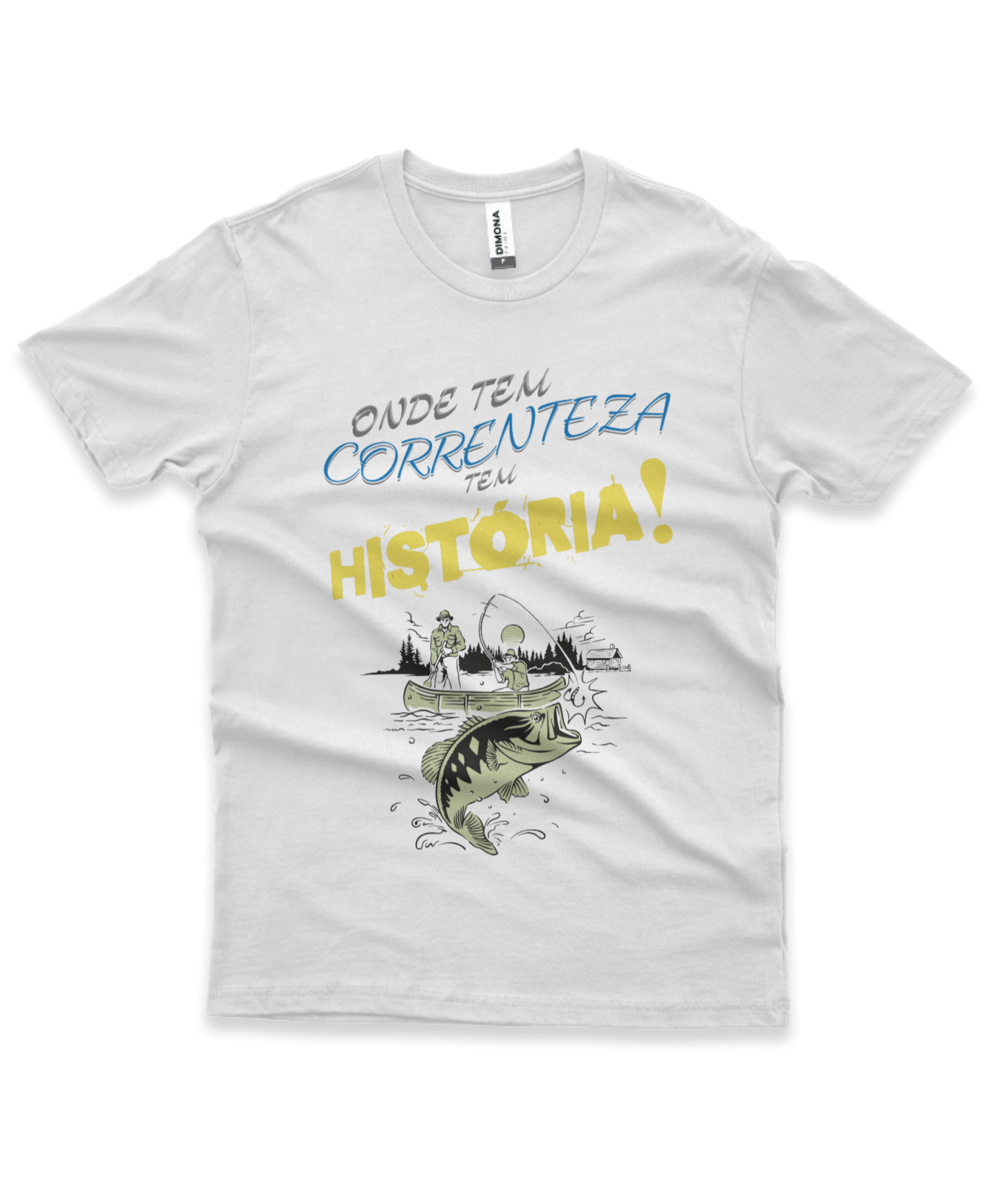 Camiseta Masculina Premium HISTÓRIA 100% Algodão – Confortável para Pescadores