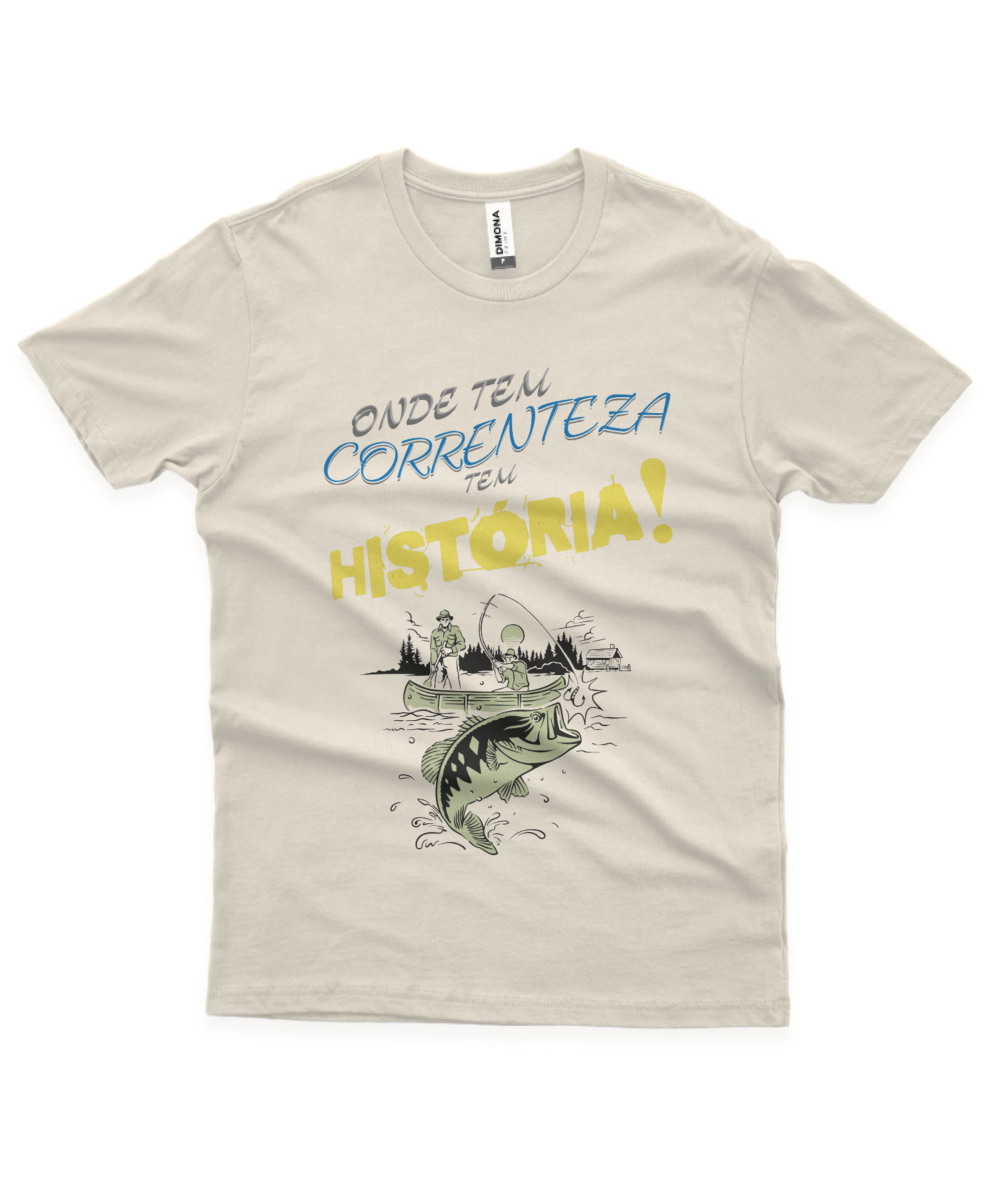 Camiseta Masculina Premium HISTÓRIA 100% Algodão – Confortável para Pescadores