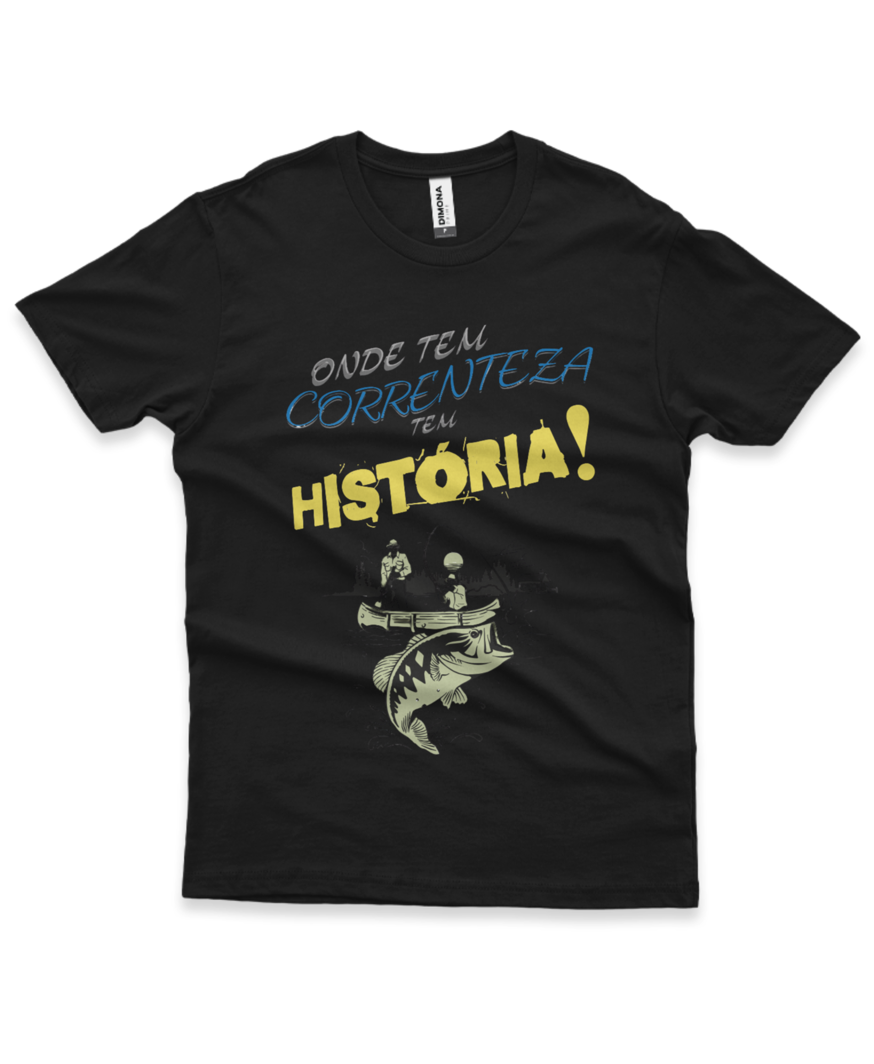 Camiseta Masculina Premium HISTÓRIA 100% Algodão – Confortável para Pescadores