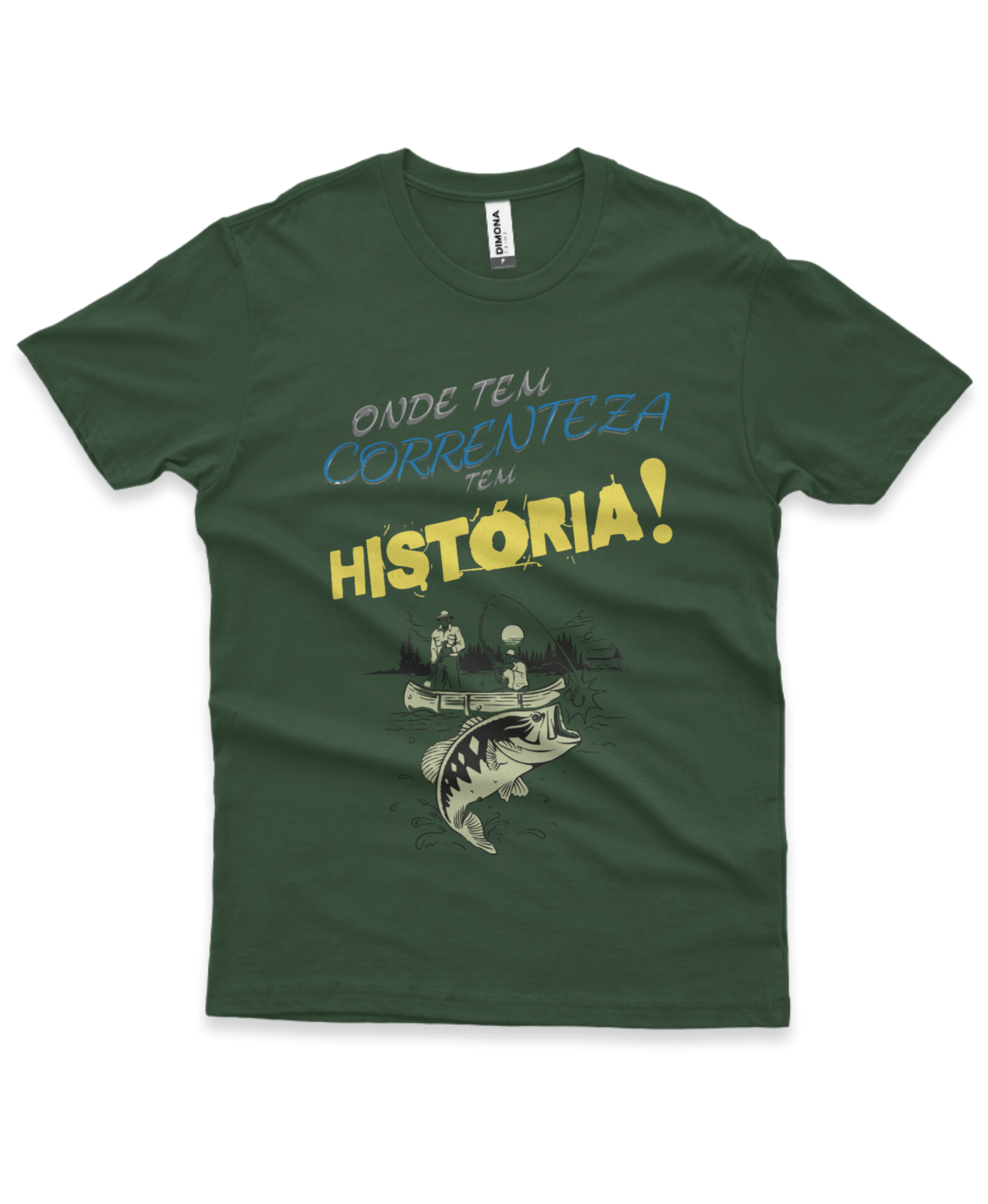 Camiseta Masculina Premium HISTÓRIA 100% Algodão – Confortável para Pescadores