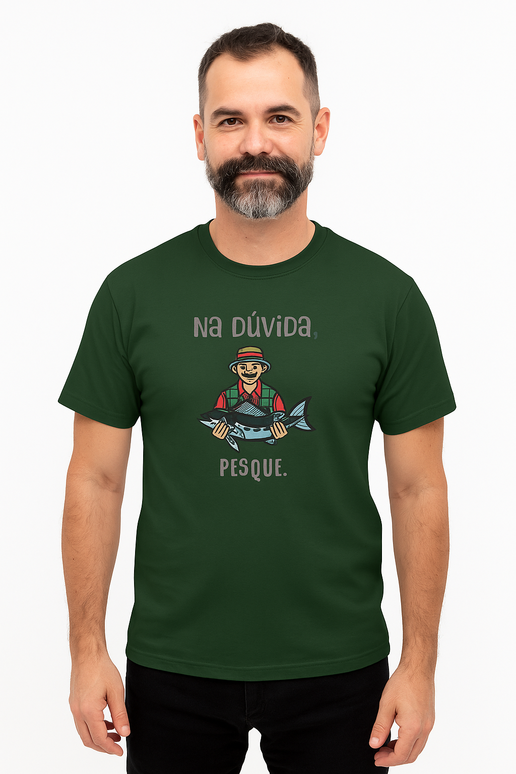 Camiseta Masculina NA DÚVIDA, PESQUE! – Confortável para Pescadores