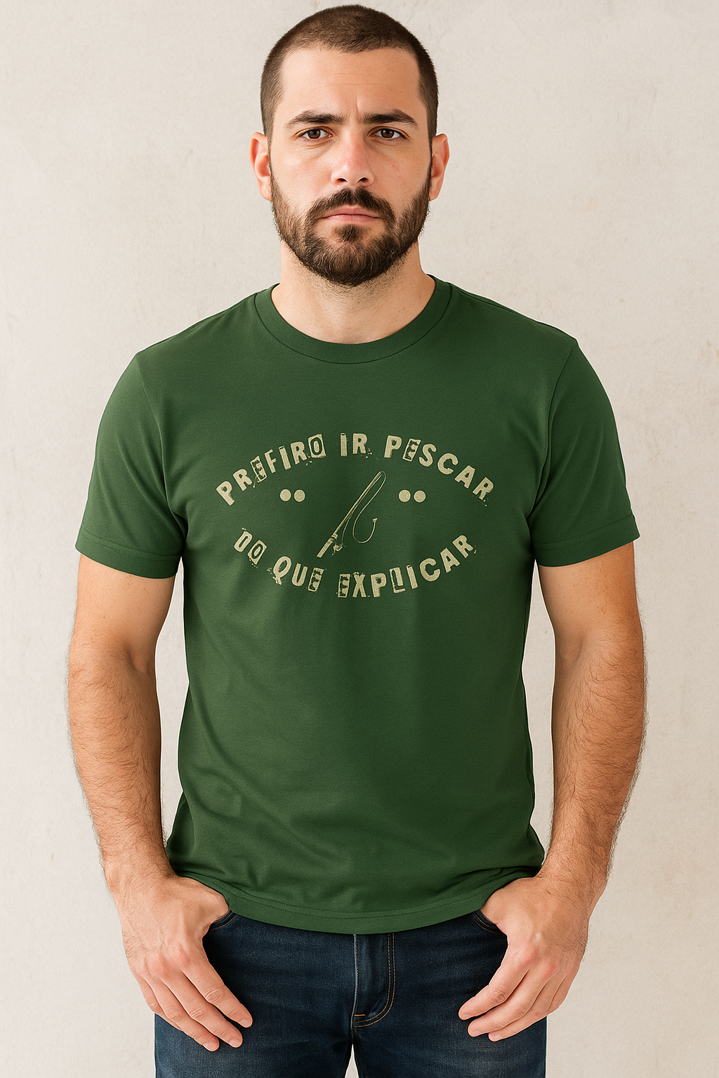 Camiseta Masculina  Premium PREFIRO PESCAR DO QUE EXPLICAR 100% Algodão – Confortável para Pescadores